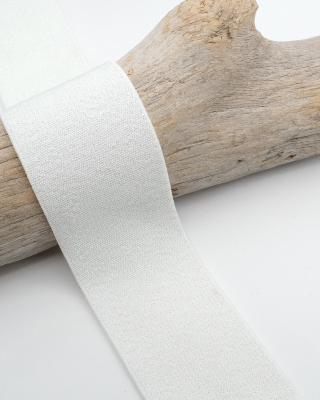 40MM White Lurex Elastic